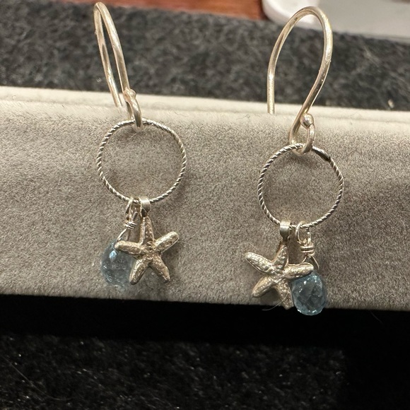 Bluruby Starfish Sliver Earrings - Picture 4 of 4